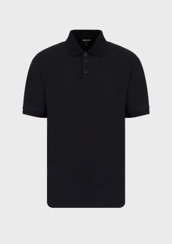 Short-sleeved polo shirt in light wool 09