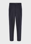 Drawstring trousers in 3D-effect fabric 05